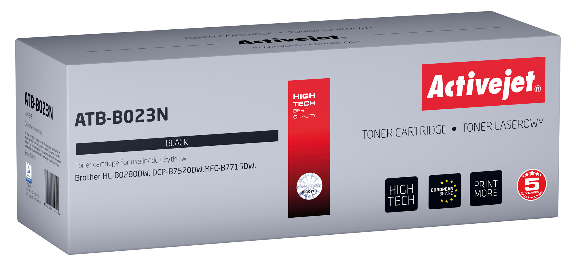 Activejet ATB-B023N toner (replacement for Brother TN-B023; Supreme; 2000 pages; black)