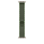 Apple 49mm Green/Neon Trail Loop - M/L - Natural Titanium Finish Band Titanium, Polyester, Spandex, Nylon