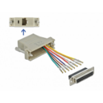 DeLOCK 65600 tussenstuk voor kabels D-Sub RJ45 Grijs
