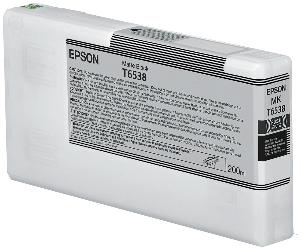 Epson C13T65380N/T6538 Ink cartridge black matt 200ml for Epson Stylus Pro 4900