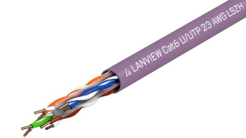 Lanview LVN122150 networking cable Purple 305 m Cat6 U/UTP (UTP)