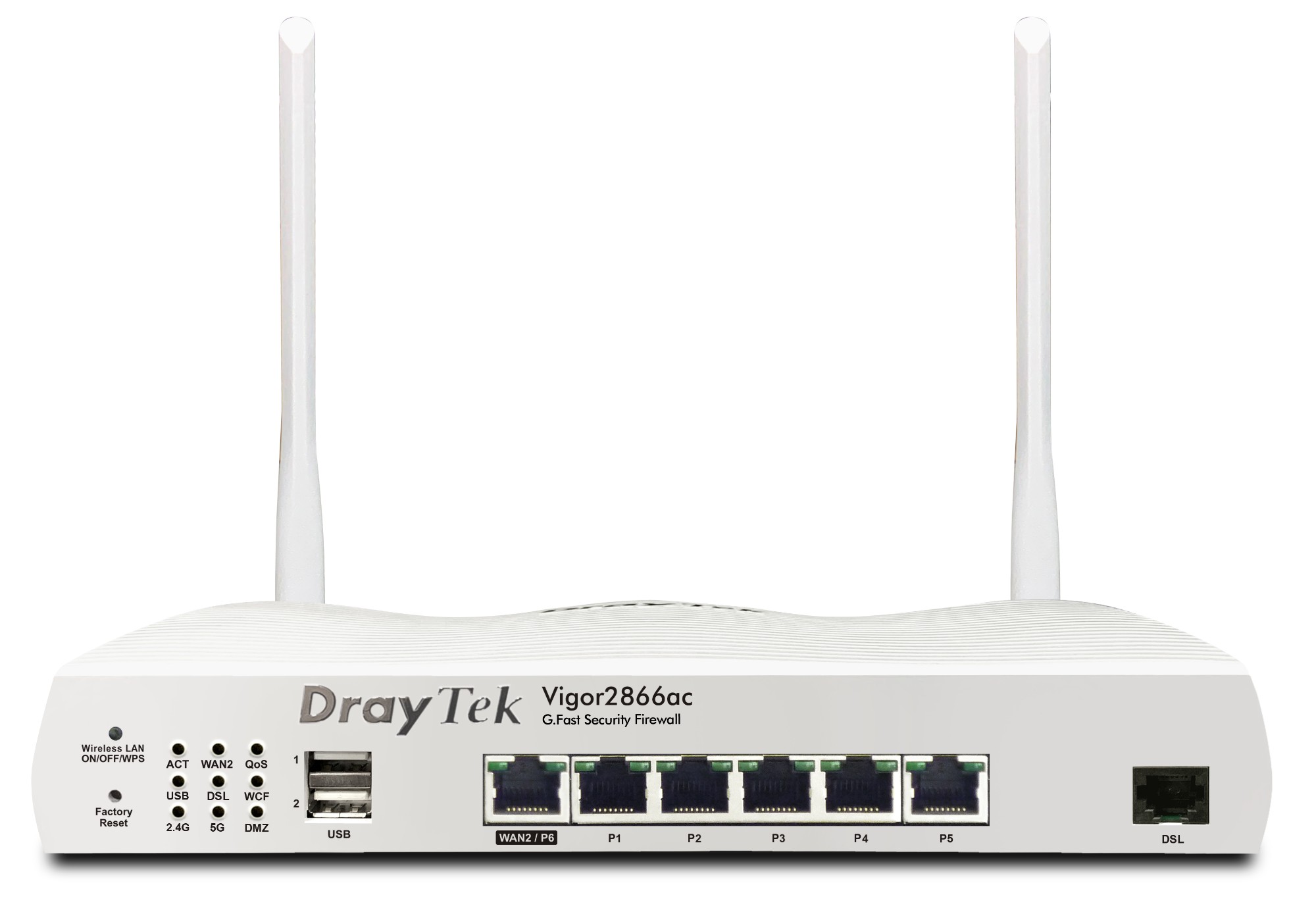 DrayTek Vigor 2866Vac wireless router Gigabit Ethernet Dual-band (2.4 GHz / 5 GHz) White