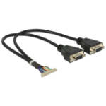 DeLOCK 84710 video kabel adapter 0,34 m 2 x VGA (D-Sub) Zwart