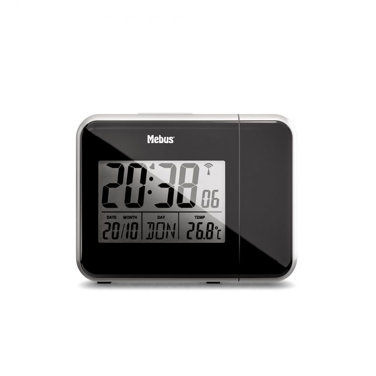 Image of Mebus 42425 - Digital alarm clock - Rectangle - Black - Grey -...