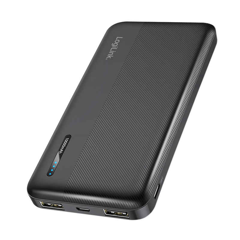 Photos - Other Components LogiLink Mobile Power Bank. LiPo. 10.000mAh. USB-C in/out. black PA0338RF 