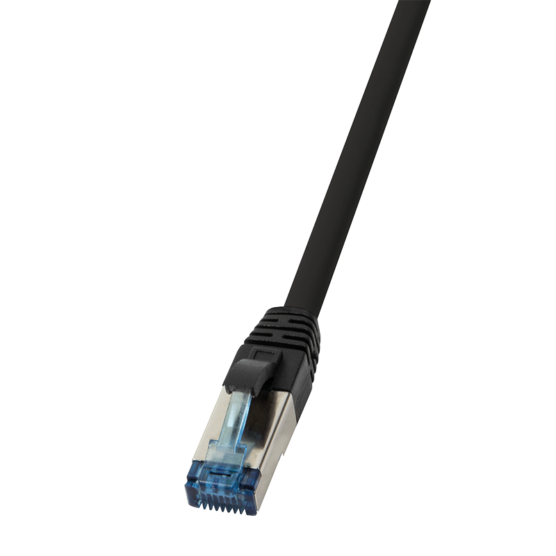 Photos - Cable (video, audio, USB) LogiLink CQ6055S networking cable Black 2 m Cat6a S/FTP  (S-STP)