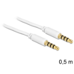 DeLOCK 3.5mm - 3.5mm, 0.5m audio cable White