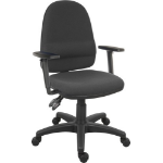 Teknik Ergo Twin High Back Fabric Operator Office Chair with Height Adjustable Arms Black - 2900BLK/0280 DD