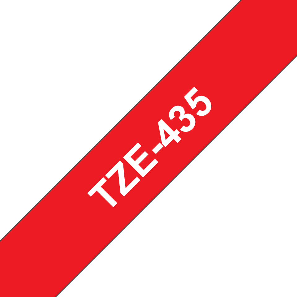 Photos - Office Paper Brother TZE-435 DirectLabel white on red Laminat 12mm x 8m for  TZE 
