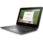 HP Chromebook x360 11 G1 EE 29.5 cm (11.6") Touchscreen HD Intel® Celeron® N3350 8 GB LPDDR4-SDRAM 64 GB eMMC Wi-Fi 5 (802.11ac) ChromeOS Black