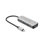HYPER HD41-GL interface hub USB 2.0 Type-C Black, Grey