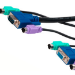 Cabac 1.8m KVM Combo 2X PS2, HD15 Male to Female Cable LS