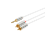 Prokord AUDIO 3.5MM MALE - 2XRCA MALE 10.0M WHITE