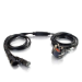 C2G Cbl/3m BS 1363 to 2x C13 Y-Cable Negro