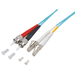 M-Cab 7003318 InfiniBand/fibre optic cable 10 m LC ST Multicolour, Turquoise