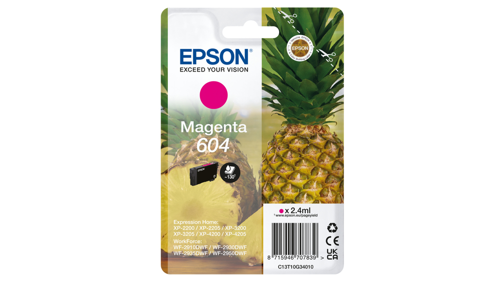 Image of Epson C13T10G34010/604 Ink cartridge magenta, 130 pages 2,4ml for...