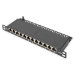 Digitus CAT 6A Slim Patch Panel, shielded, 12-port, 0.5 U, 10", black
