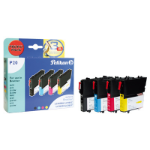 Pelikan 4106902/P20 Ink cartridge multi pack Bk,C,M,Y, 4x300 pages ISO/IEC 24711 10ml 1 x 10 ml + 3 x 7 ml Pack=4 (replaces Brother LC985VALBP) for Brother DCP-J 125