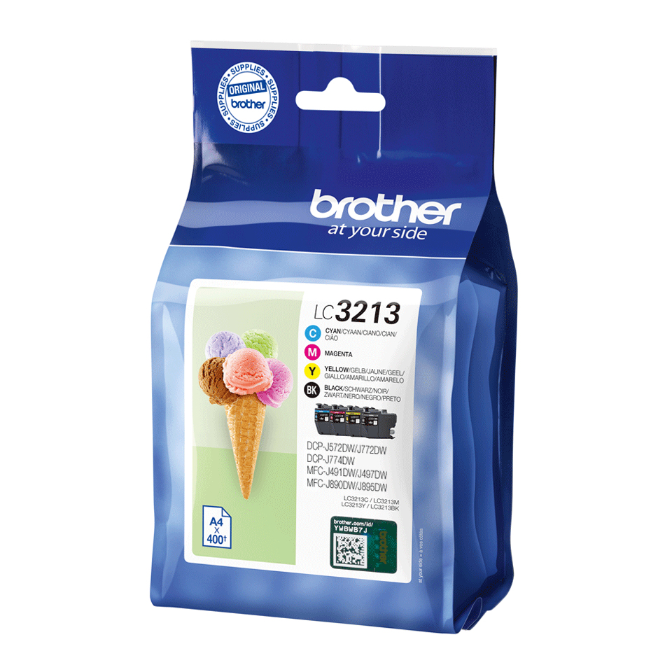 Image of Brother LC-3213VALDR Ink cartridge multi pack Bk,C,M,Y, 4x400...