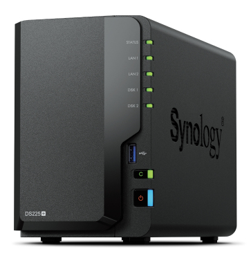 Synology DS225+ 2 Bay NAS Desktop Intel® Celeron® J4125 2 GB DDR4 Synology DSM Black