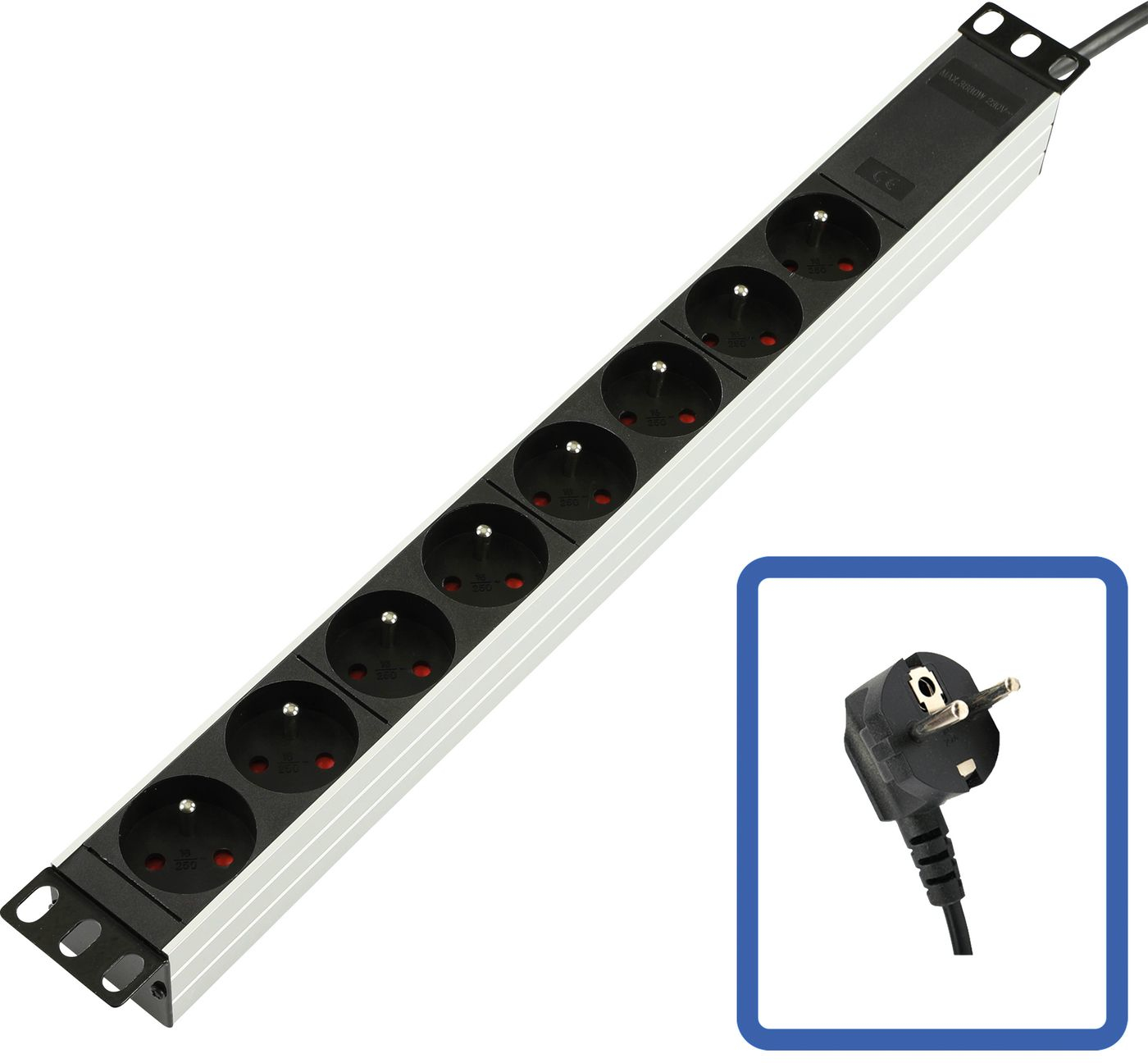 Lanview TUPS032 POWER STRIP 19"" - 8 WAY - - Image 3