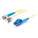 C2G 3m LC-ST 9/125 OS2 Duplex Singlemode PVC Fibre Optic Cable (LSZH) - Yellow