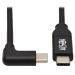 Tripp Lite U040-02M-C-5ARA USB-C Cable (M/M) - USB 2.0, 5A (100W) Rated, Right-Angle Plug, Black, 2 m (6.6 ft.)