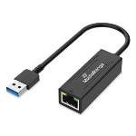 MediaRange USB-A Ethernet Adapter with RJ45 Port, 10/100/1000 Mbps, 20cm, Black