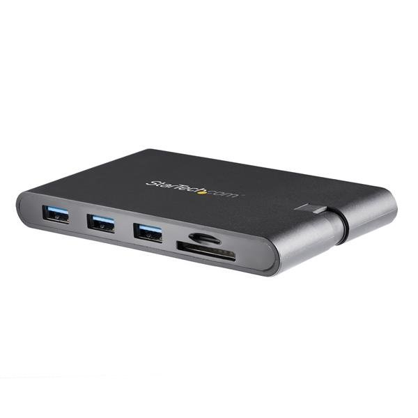 StarTech.com USB C Multiport Adapter - USB Type-C Mini Dock with HDMI 4K or VGA 1080p Video - 100W Power Delivery Passthrough, 3-port USB 3.0 Hub, GbE, SD & MicroSD - Laptop Travel Dock