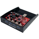StarTech.com USB 3.0 Front Panel 4 Port Hub – 3.5in or 5.25in Bay~USB 3.0 Front Panel 4 Port Hub - 5Gbps - 3.5in or 5.25in Bay
