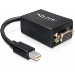 DeLOCK 65256 video cable adapter 0.18 m Mini DisplayPort VGA (D-Sub) Black