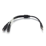 C2G 3.5mm - 2 x 3.5mm m/f audio cable Black