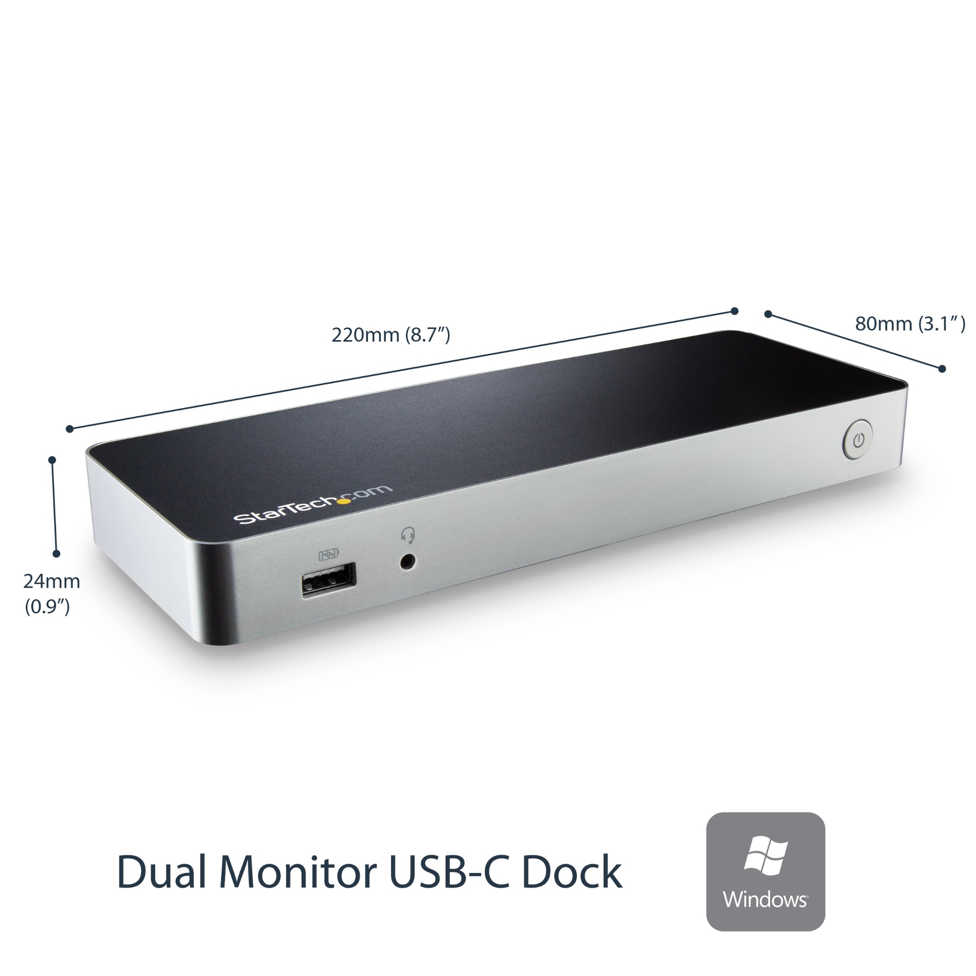 StarTech-com-Dual-Monitor-USB-C-Docking-Station-with-60W-Power-Delivery-for-Windows-Laptops---USB-C-to-HDMI---DVI-Dock---USB-3-1-Gen-1-Type-C-Dock-w--Charging---Thunderbolt-3-Compatible