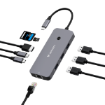 Verbatim CMH-09 USB Type-C 10000 Mbit/s Silver