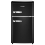 electriQ 80 Litre 70/30 Retro Freestanding Fridge Freezer - Matte Black