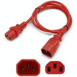 AddOn Networks ADD-C13LC14L14AWG4FR power cable Red 1.22 m C13 coupler C14 coupler