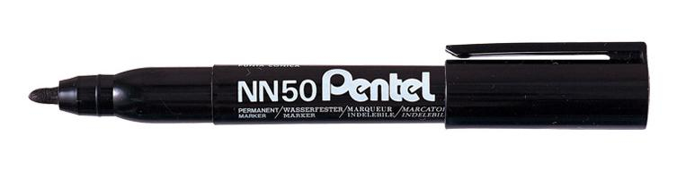 Image of Pentel NN50 permanent marker Bullet tip Black 12 pc(s)