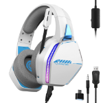 Oniverse Nebula Headset Bedraad Hoofdband Gamen USB Type-A Wit