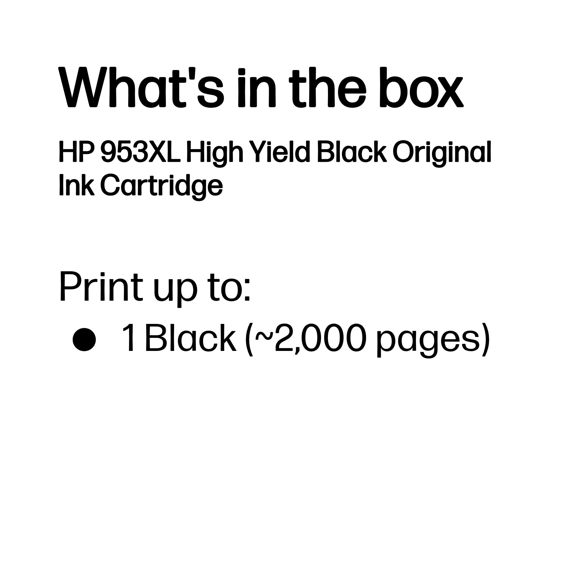 HP L0S70AE/953XL Ink cartridge black high-capacity, 2K pages 42.5ml for HP OfficeJet Pro 7700/8210/8710