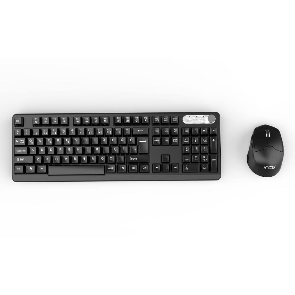 Inca IWS-549U keyboard Mouse included Office RF Wireless + USB Black