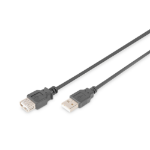 Digitus AK-300202-018-S USB-kabel USB 2.0 1,8 m USB A 0,48 Gbit/s Zwart