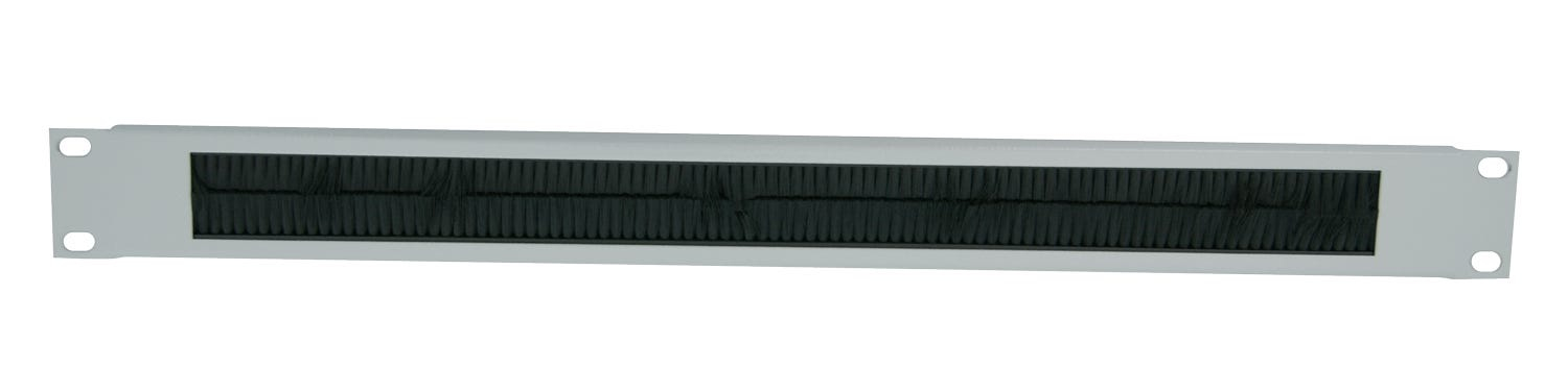 Image of Intellinet 19" Cable Entry Panel, 1U, with Brush Insert, Grey