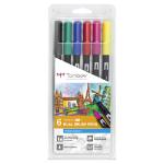 Tombow ABT Dual Brush Pen Set felt pen Multicolour 6 pc(s)