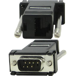 Perle DBA0023C RJ-45 DB-9 Black, Stainless steel