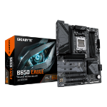 GIGABYTE B650 EAGLE Motherboard - AMD Ryzen 9000 Series CPUs, 12+2+2 Phases VRM, up to 7600MHz DDR5 (OC), 1xPCIe 5.0 + 2xPCIe 4.0 M.2, GbE LAN, USB 3.2 Gen 2