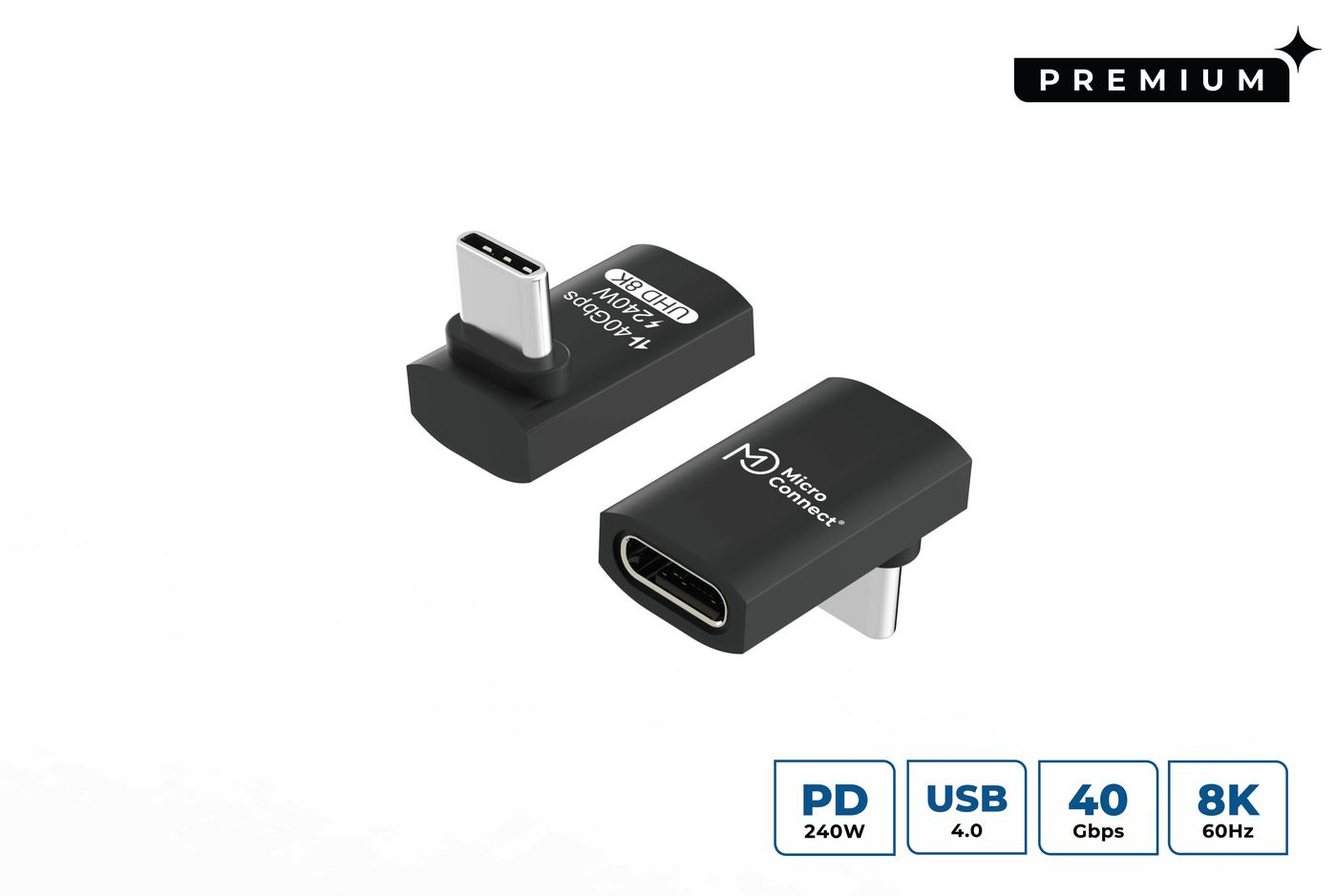 Microconnect USB4-CCFAS90-240W USB cable USB4 Gen 3x2 0 m USB C Black