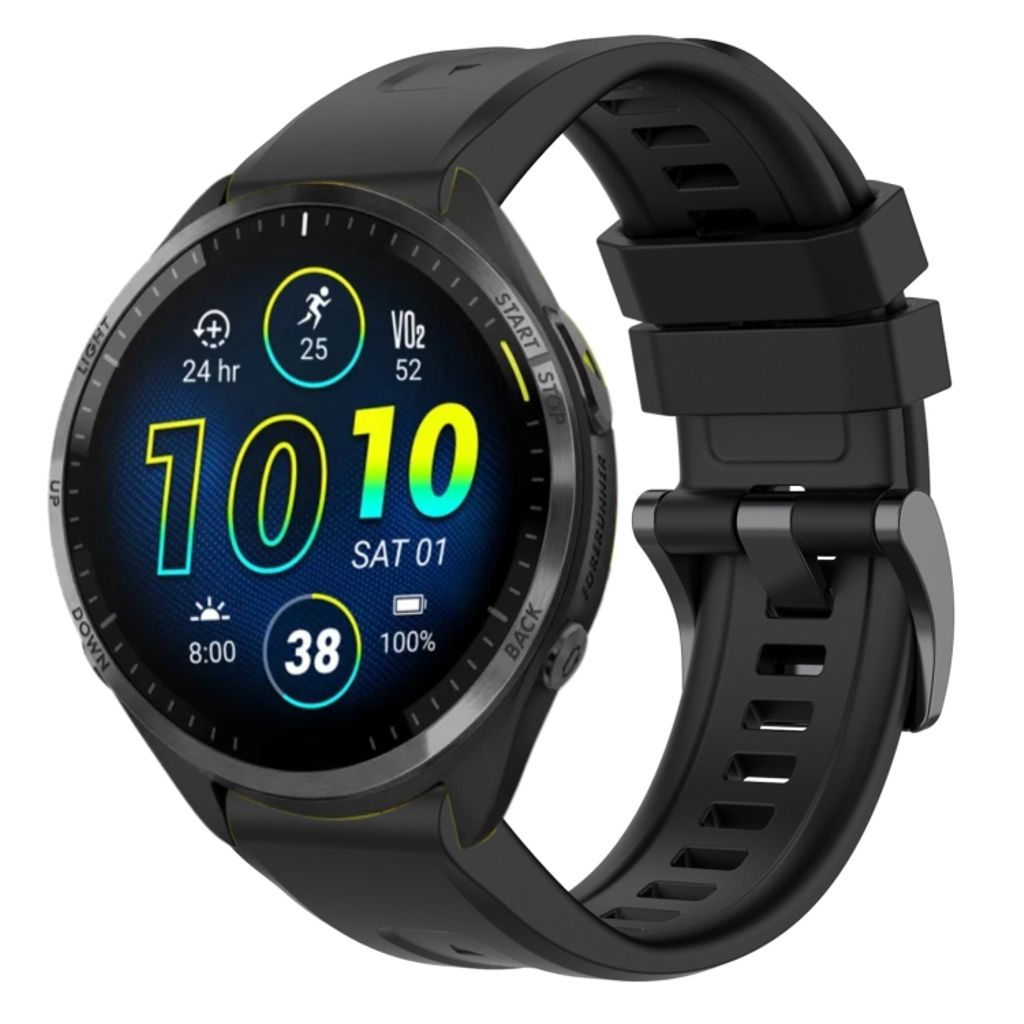 EU Product - Forerunner 965 / 955 / 945 / 935 Silicone Watch Band - Black thumbnail