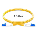 ATGBICS LC-LC OS2, Fibre Optic Cable, Singlemode, Duplex, Yellow, 0.5m