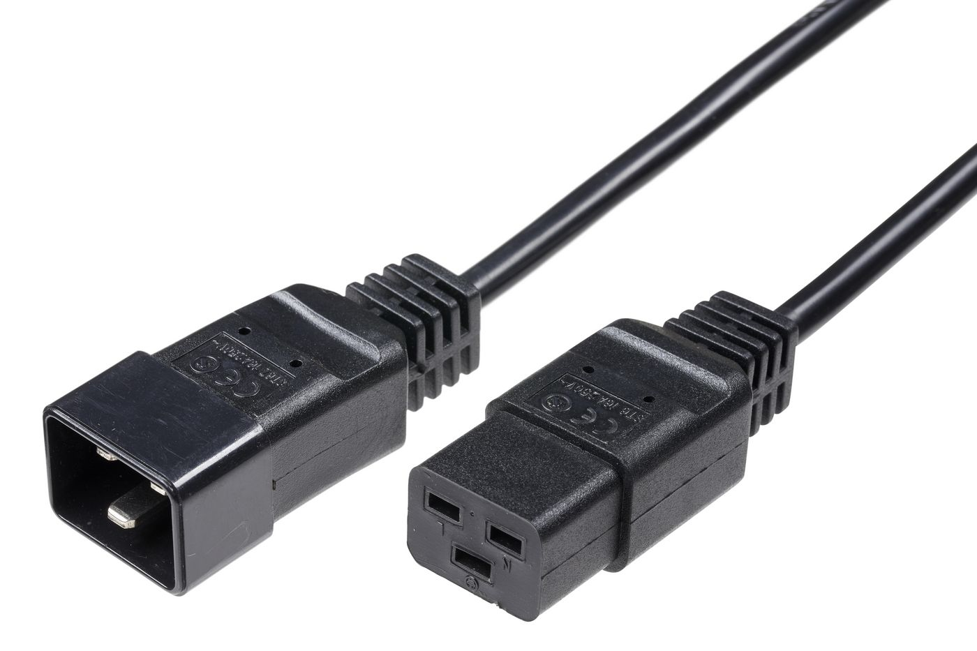 Image of Microconnect 3.0m C19 - C20 Black 3 m C20 coupler C19 coupler