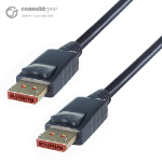 connektgear 10m V1.4 8K Active DisplayPort Connector Cable - Male to Male Gold Lockable Connectors